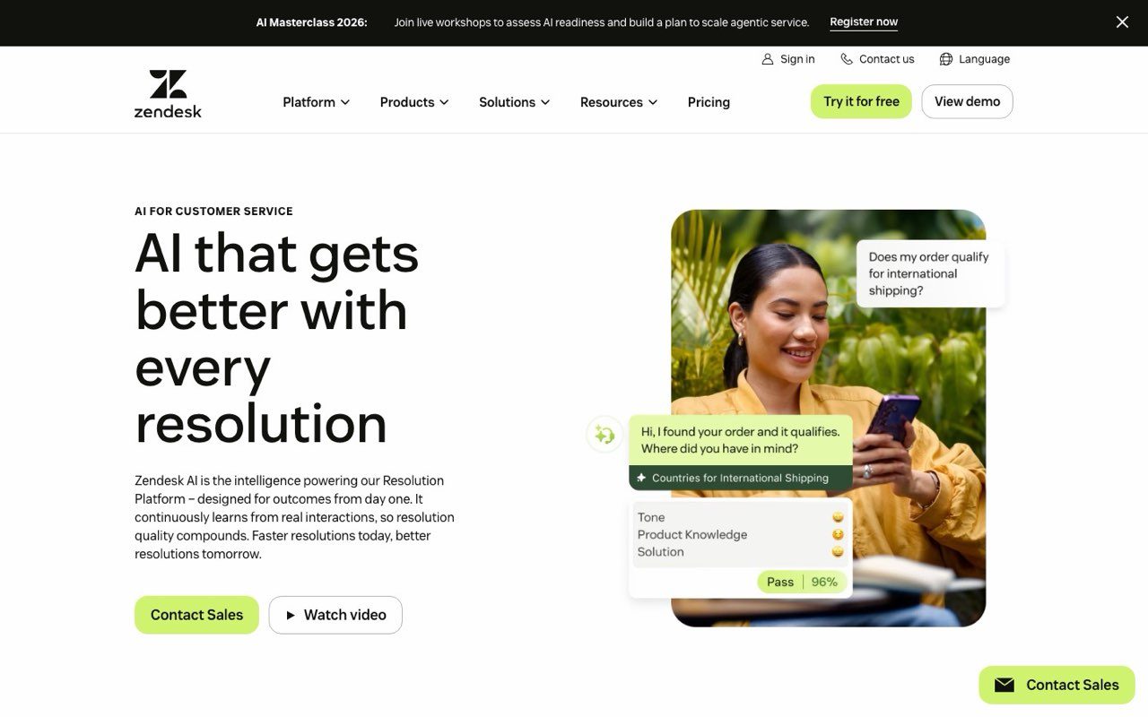 Zendesk AI agents workspace