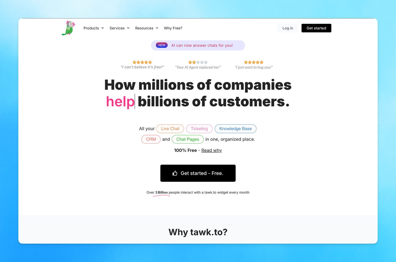 Tawk.to dashboard