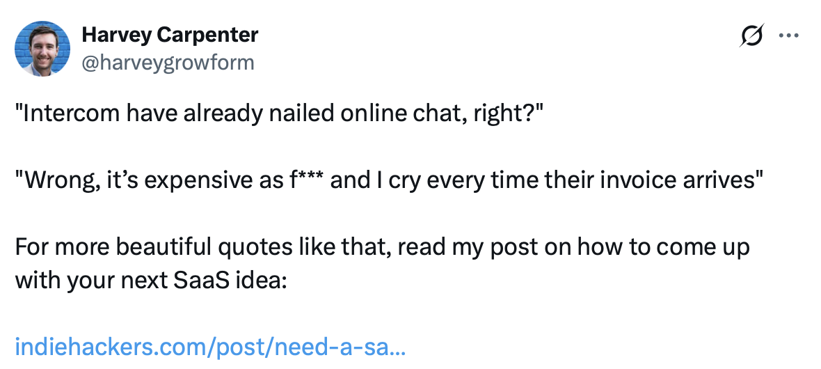 A public complaint about Intercom's per-resolution Fin pricing